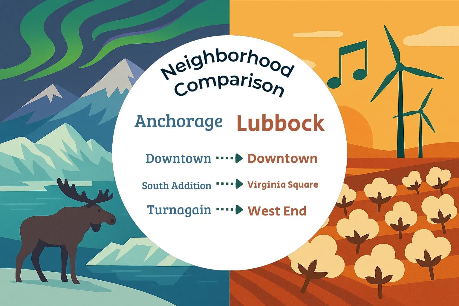 Anchorage vs Lubbock Neighborhood Comparison