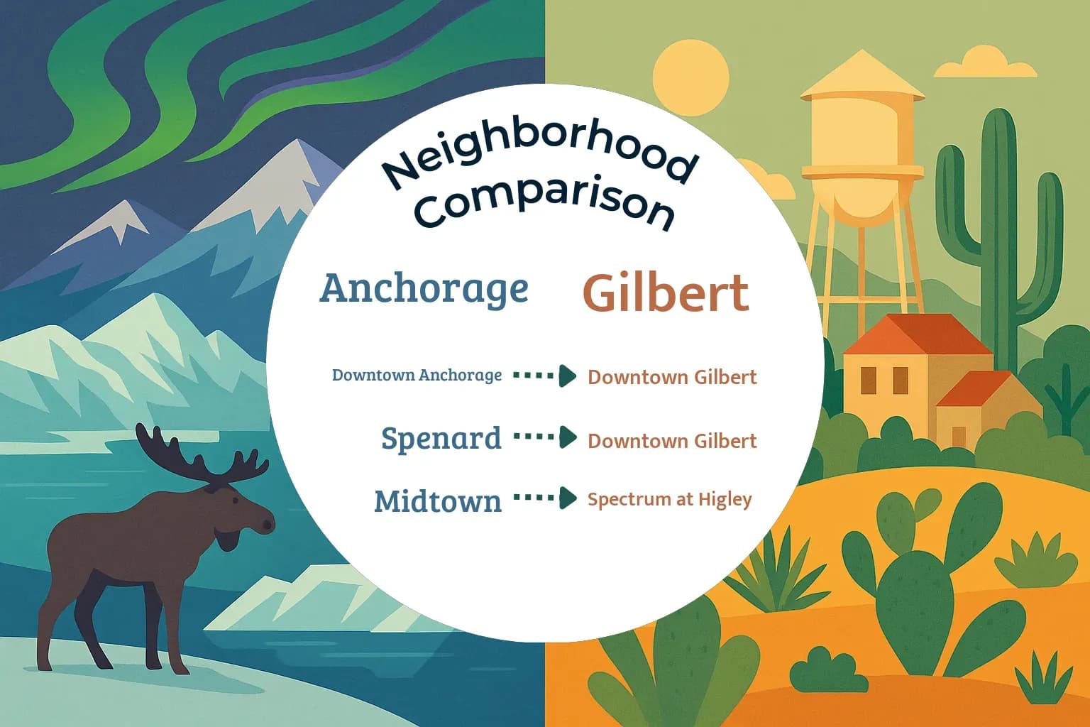 Anchorage vs Gilbert Neighborhood Comparison