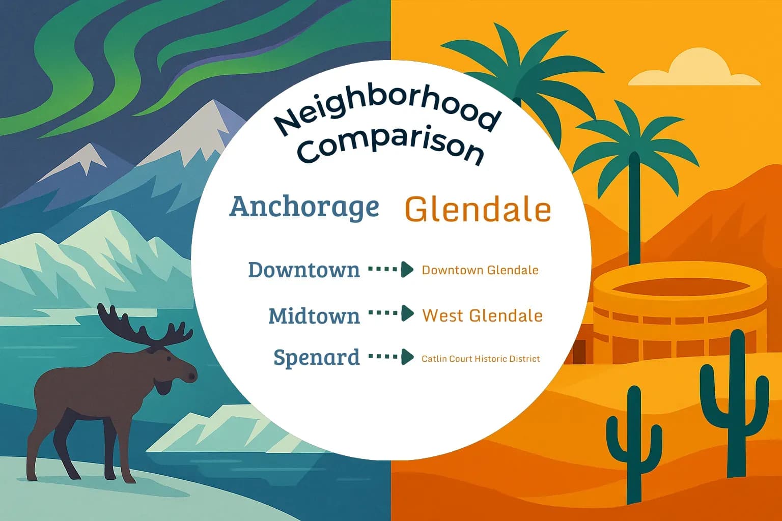 Anchorage vs Glendale Neighborhood Comparison