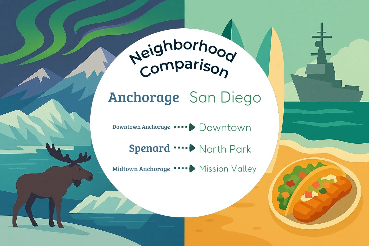 Anchorage vs San Diego Neighborhood Comparison