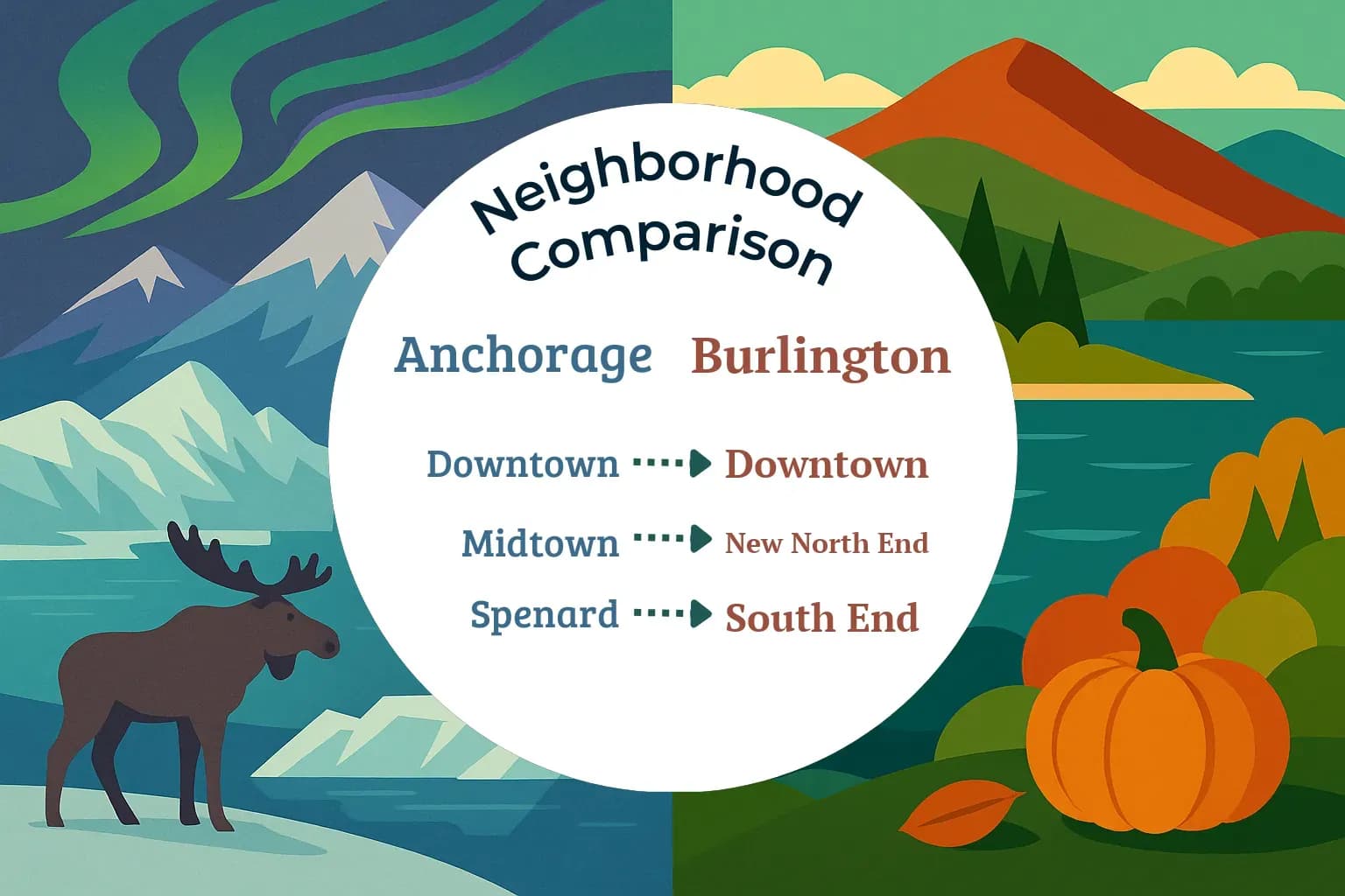 Anchorage vs Burlington Neighborhood Comparison