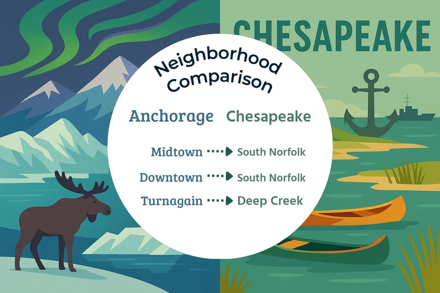Anchorage vs Chesapeake Neighborhood Comparison
