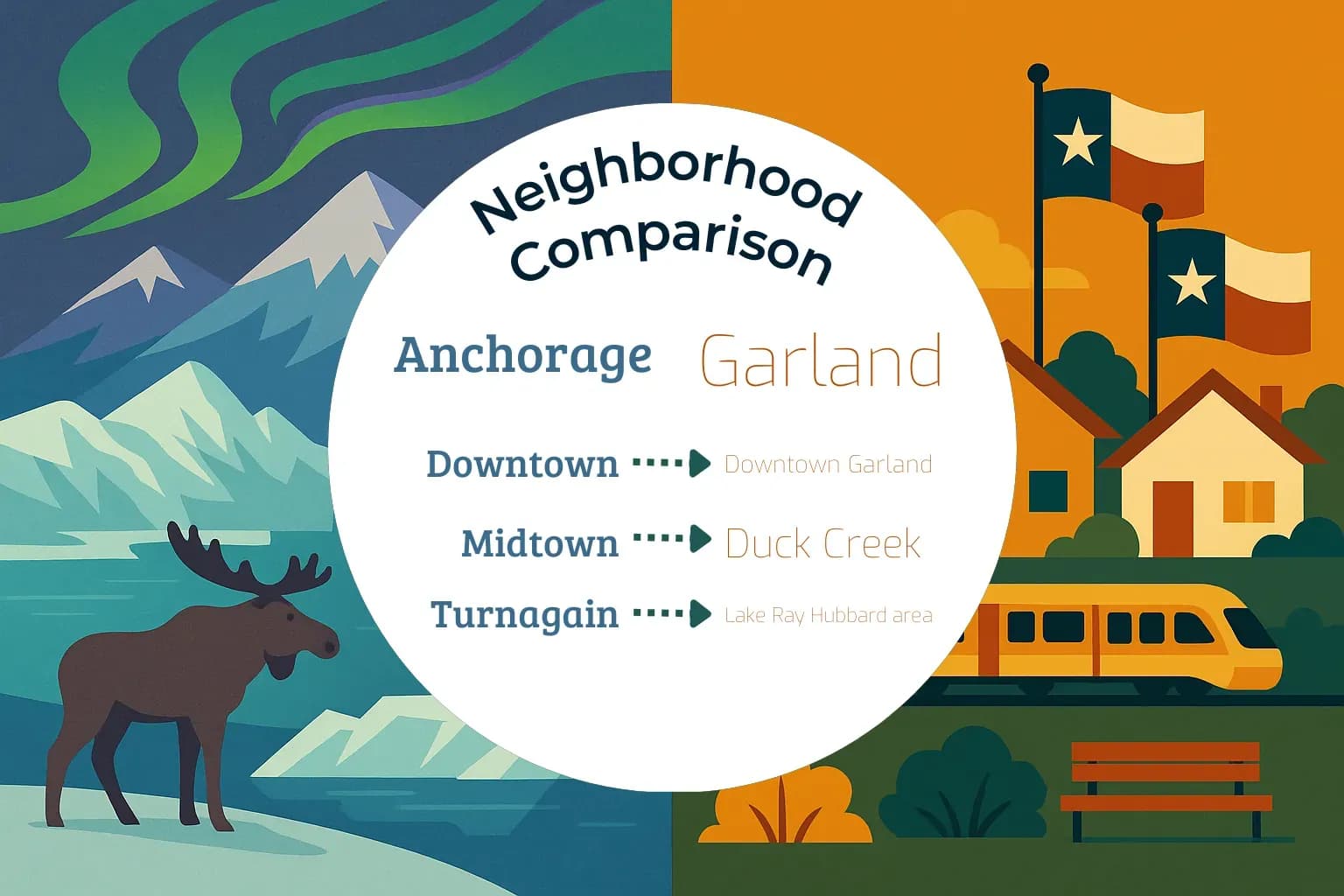Anchorage vs Garland Neighborhood Comparison