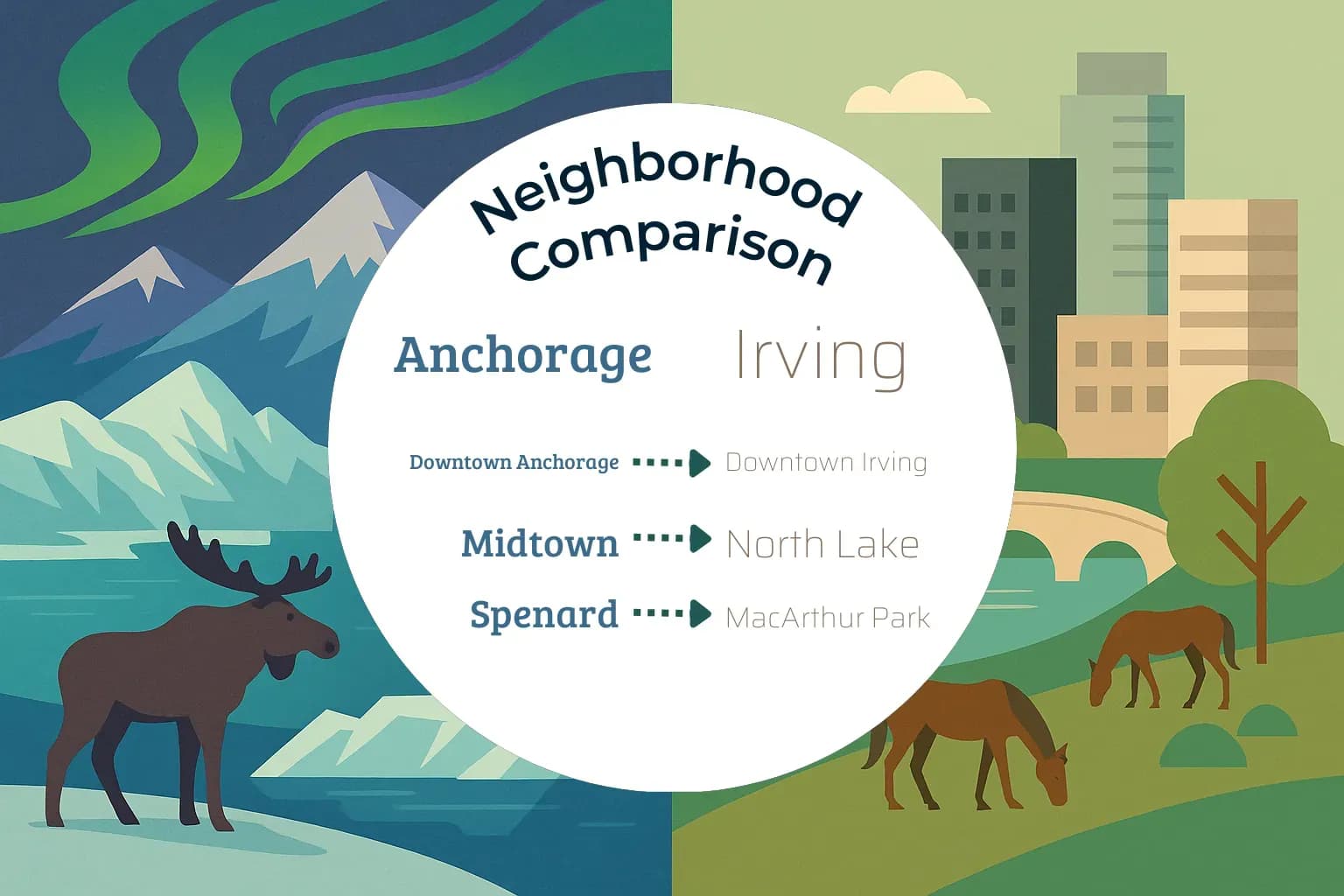 Anchorage vs Irving Neighborhood Comparison