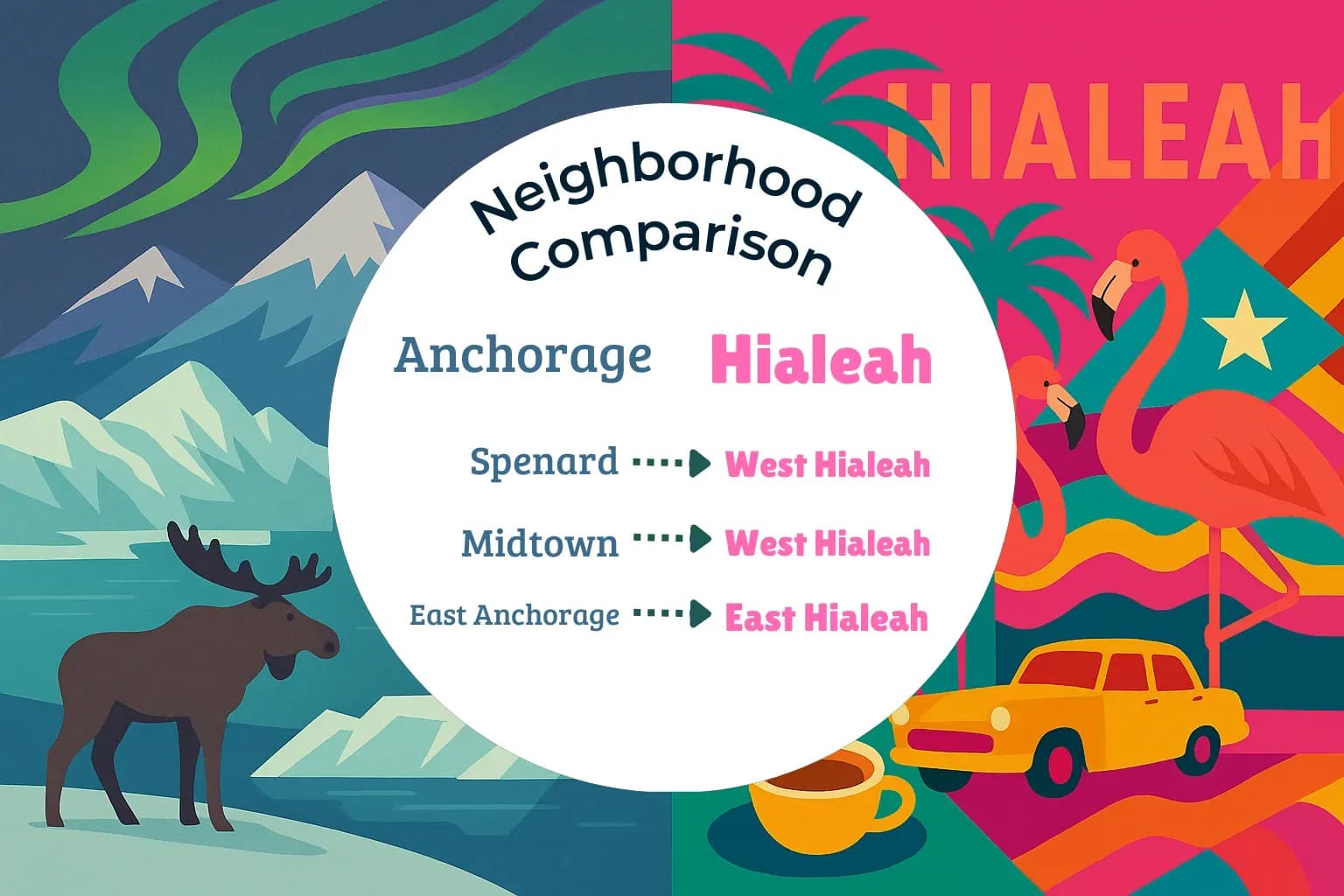 Anchorage vs Hialeah Neighborhood Comparison