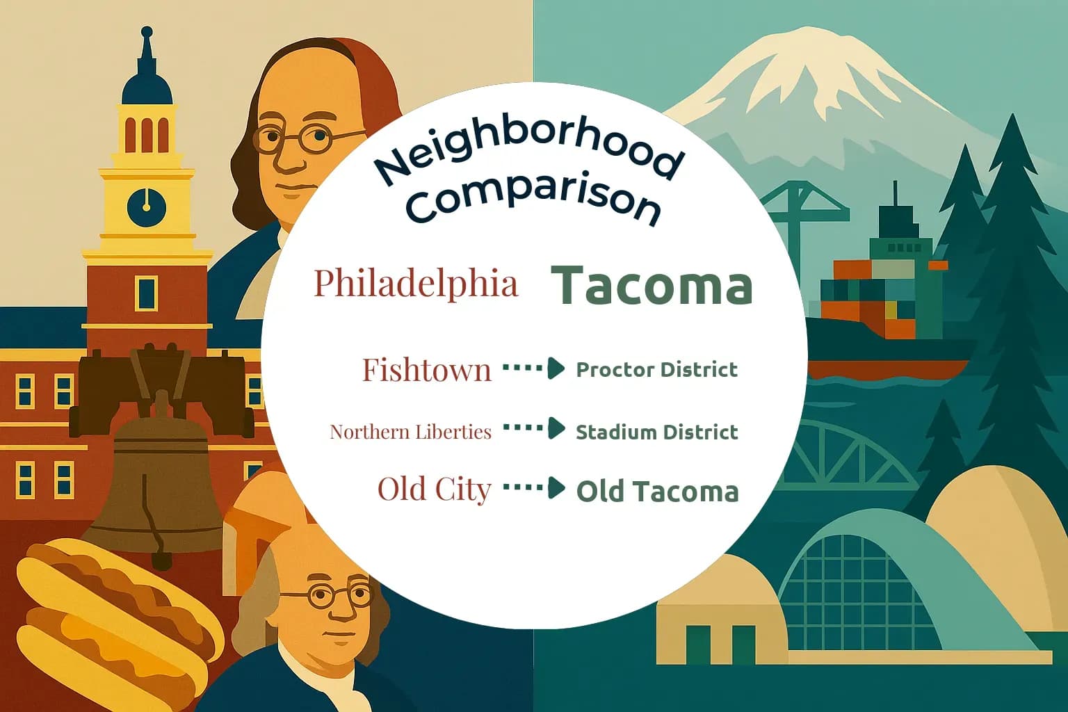 Philadelphia vs Tacoma Neighborhood Comparison