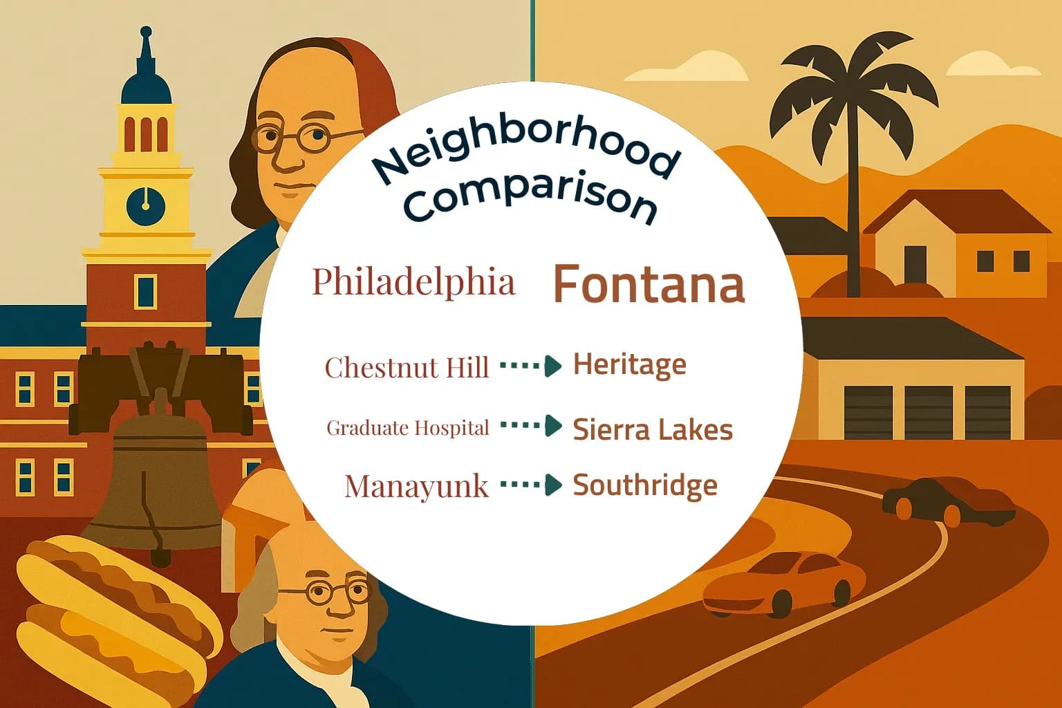 Philadelphia vs Fontana Neighborhood Comparison