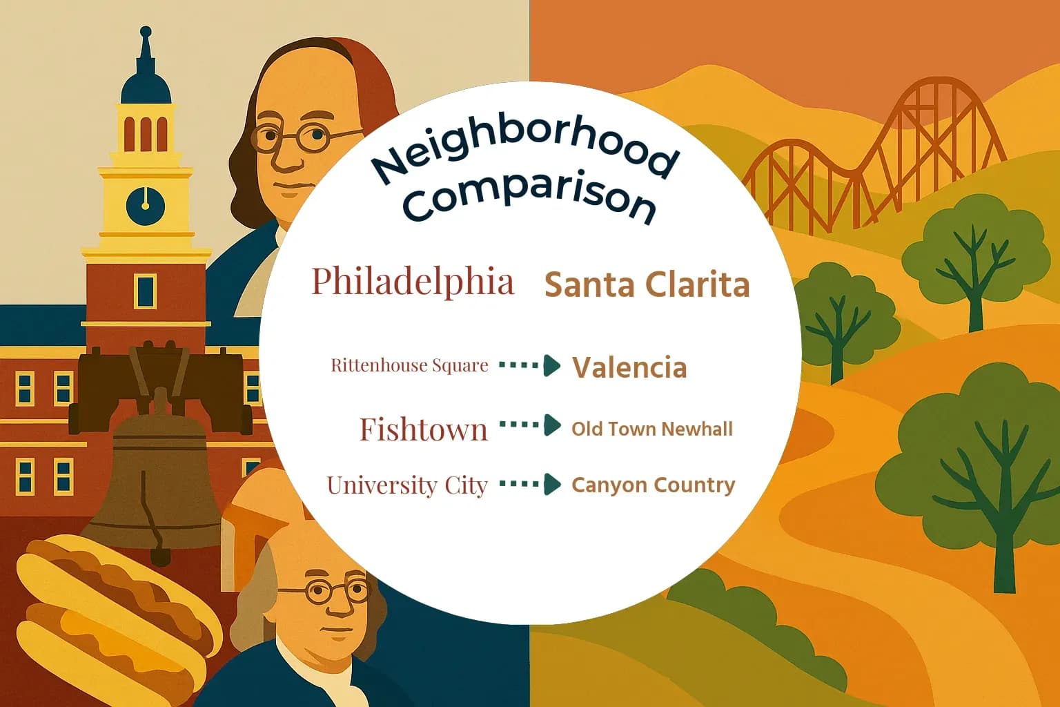 Philadelphia vs Santa Clarita Neighborhood Comparison