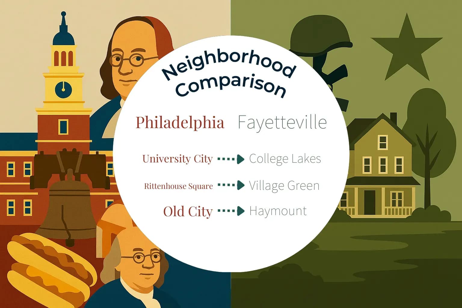 Philadelphia vs Fayetteville Neighborhood Comparison