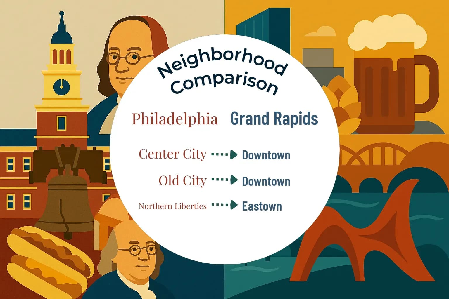 Philadelphia vs Grand Rapids Neighborhood Comparison