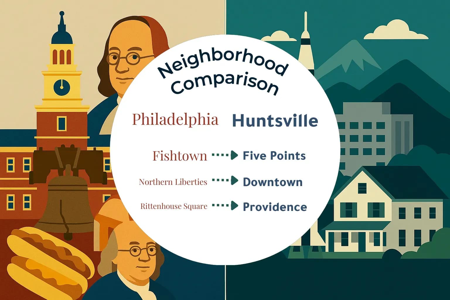 Philadelphia vs Huntsville Neighborhood Comparison