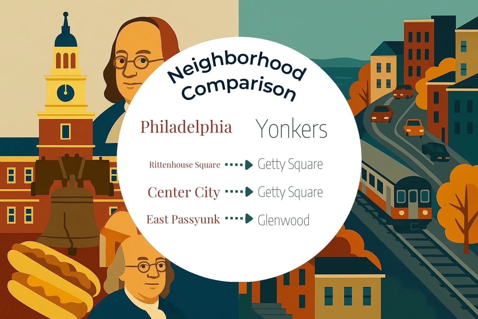 Philadelphia vs Yonkers Neighborhood Comparison