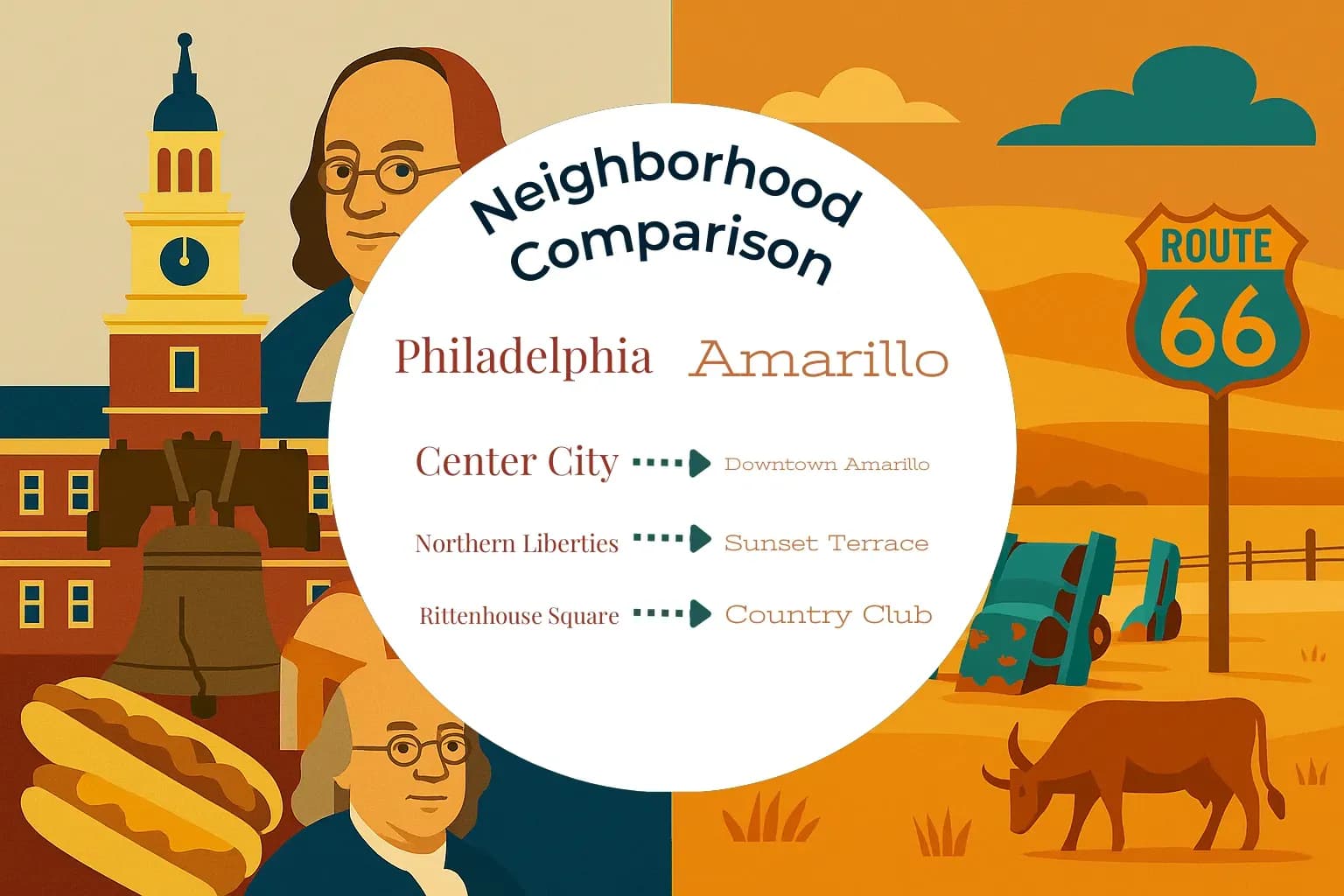 Philadelphia vs Amarillo Neighborhood Comparison