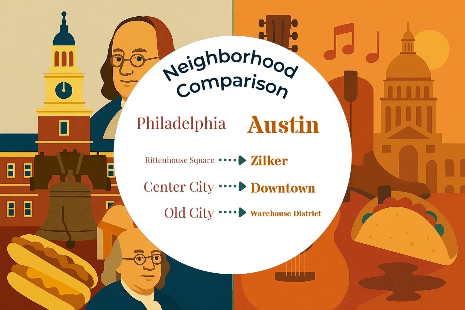 Philadelphia vs Austin Neighborhood Comparison