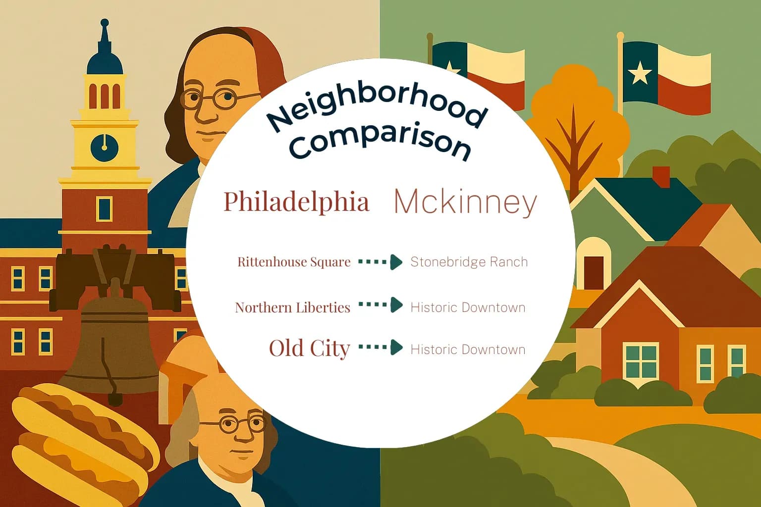 Philadelphia vs Mckinney Neighborhood Comparison