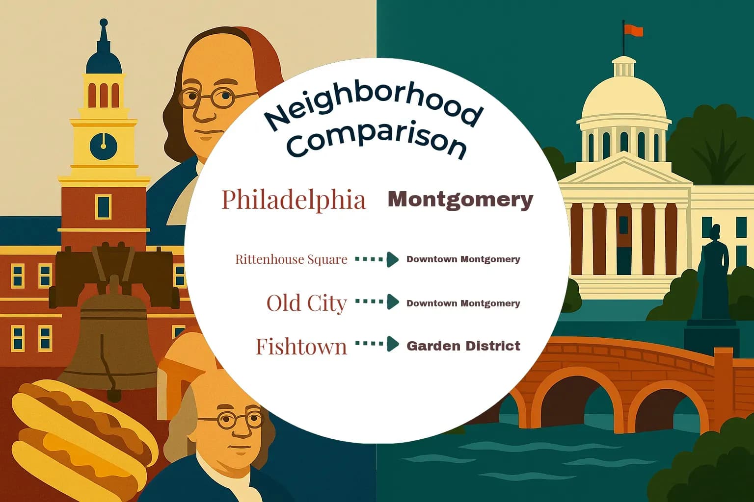 Philadelphia vs Montgomery Neighborhood Comparison