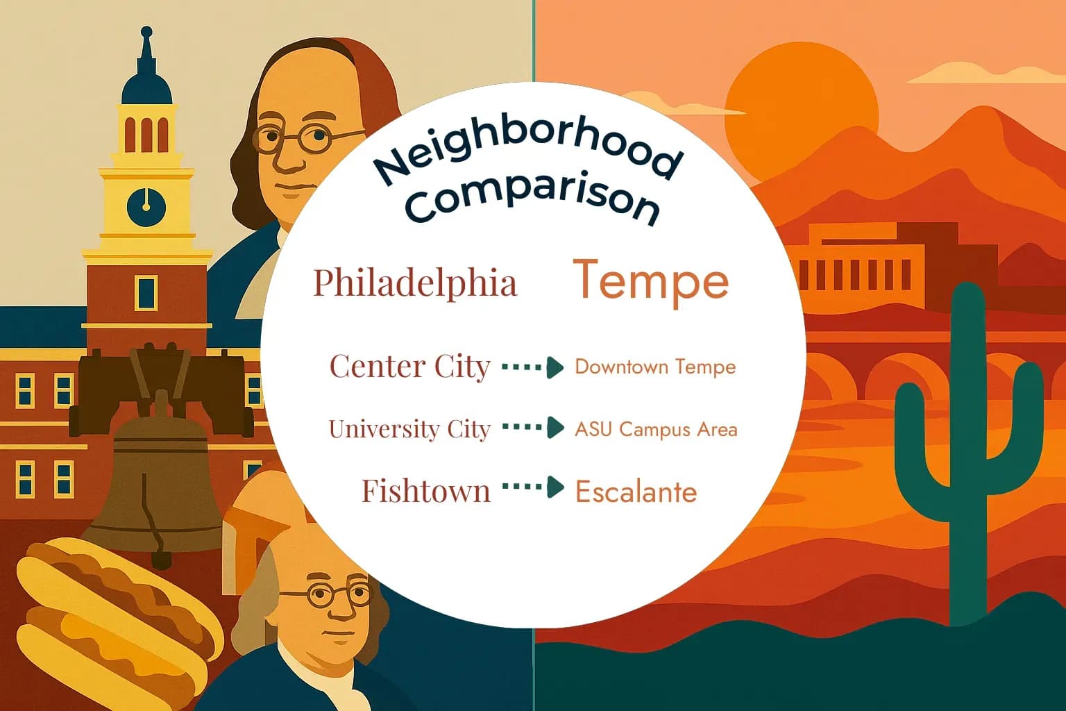 Philadelphia vs Tempe Neighborhood Comparison