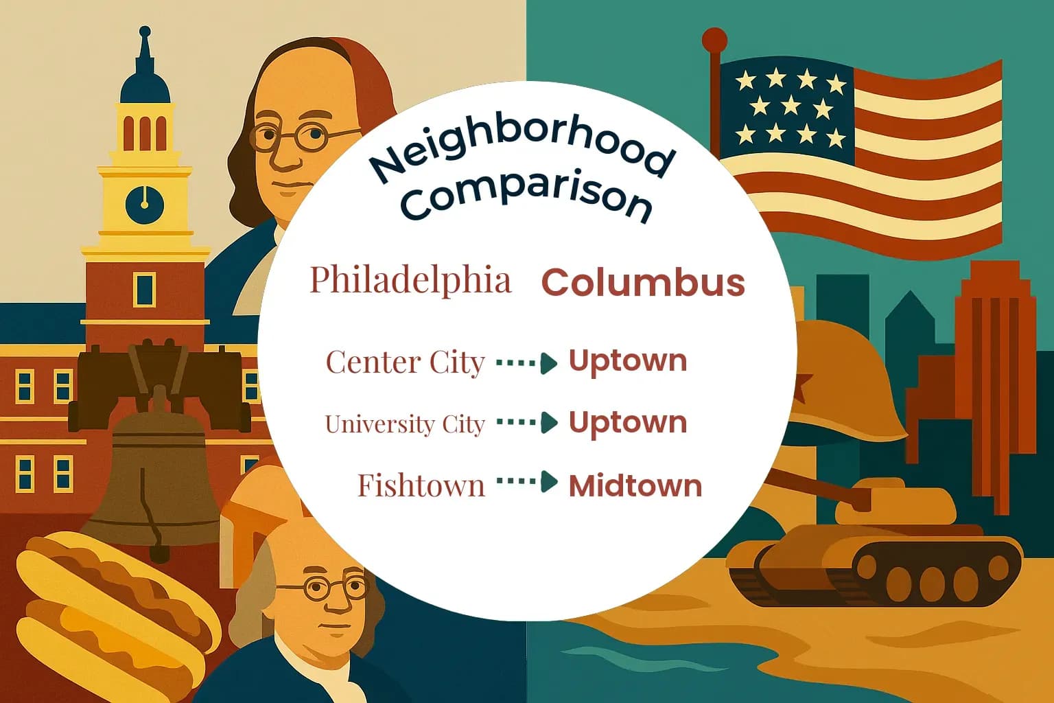Philadelphia vs Columbus Neighborhood Comparison