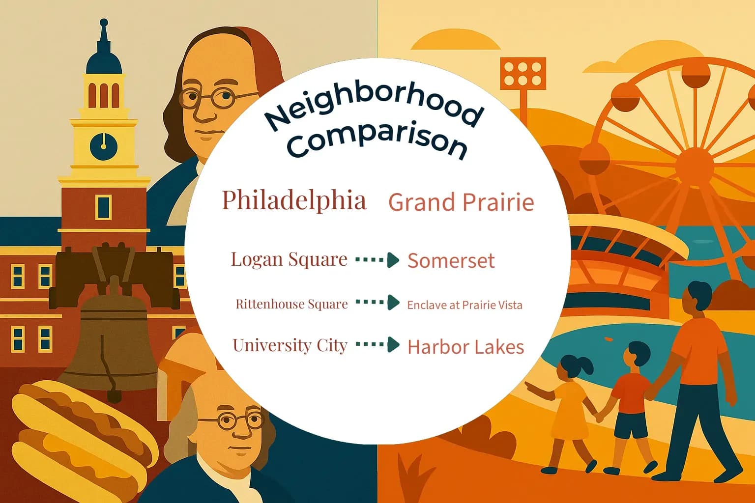Philadelphia vs Grand Prairie Neighborhood Comparison