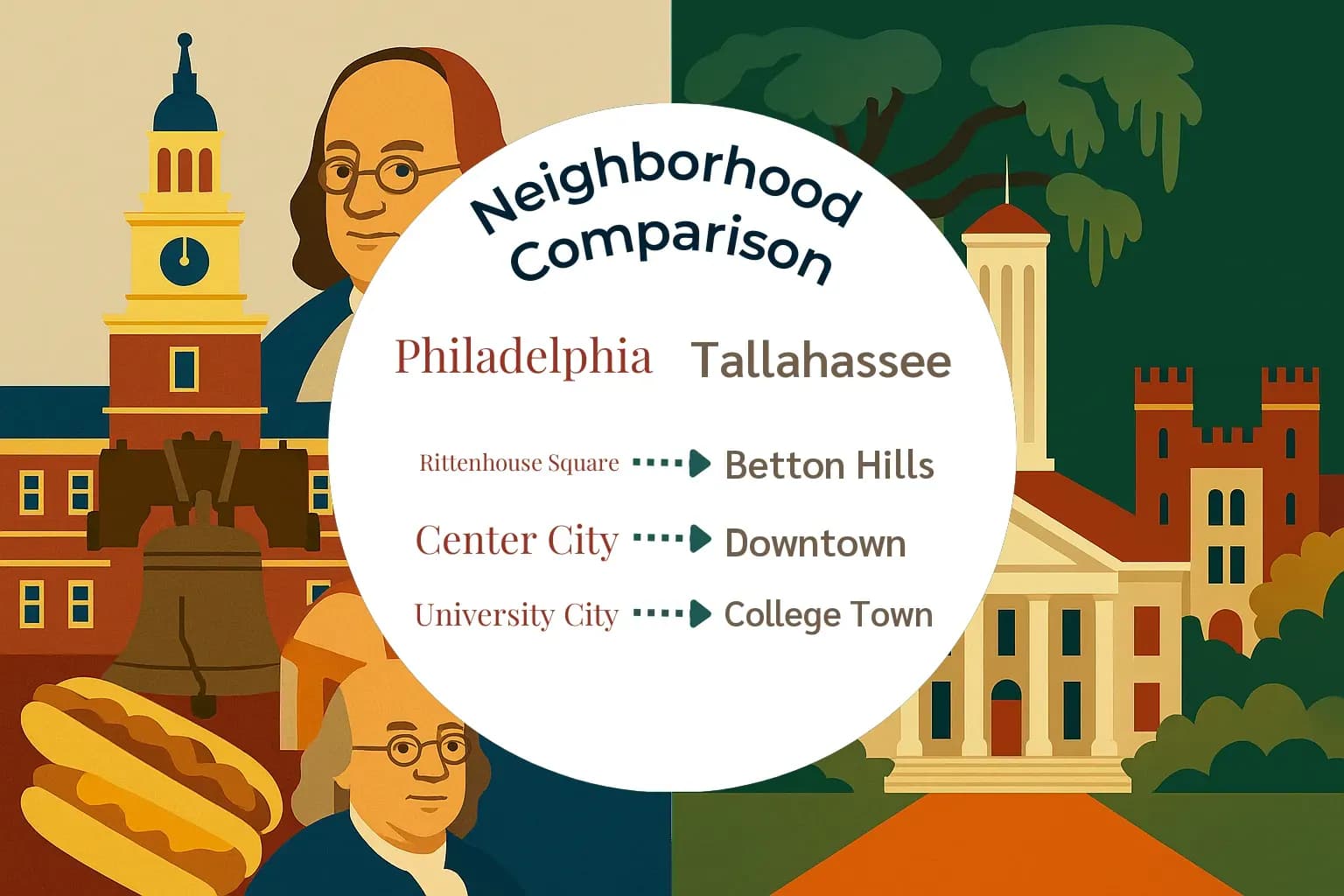 Philadelphia vs Tallahassee Neighborhood Comparison