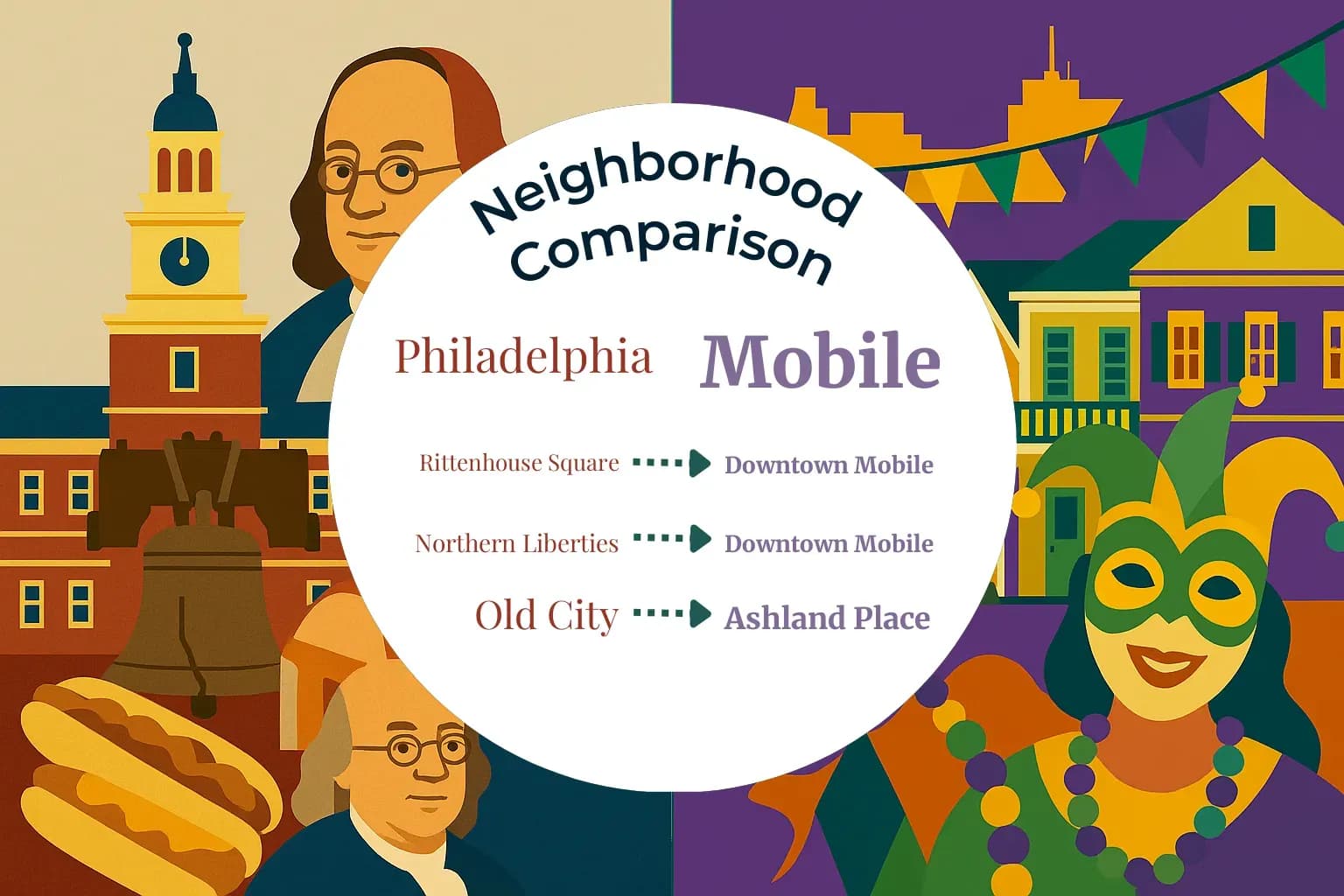Philadelphia vs Mobile Neighborhood Comparison