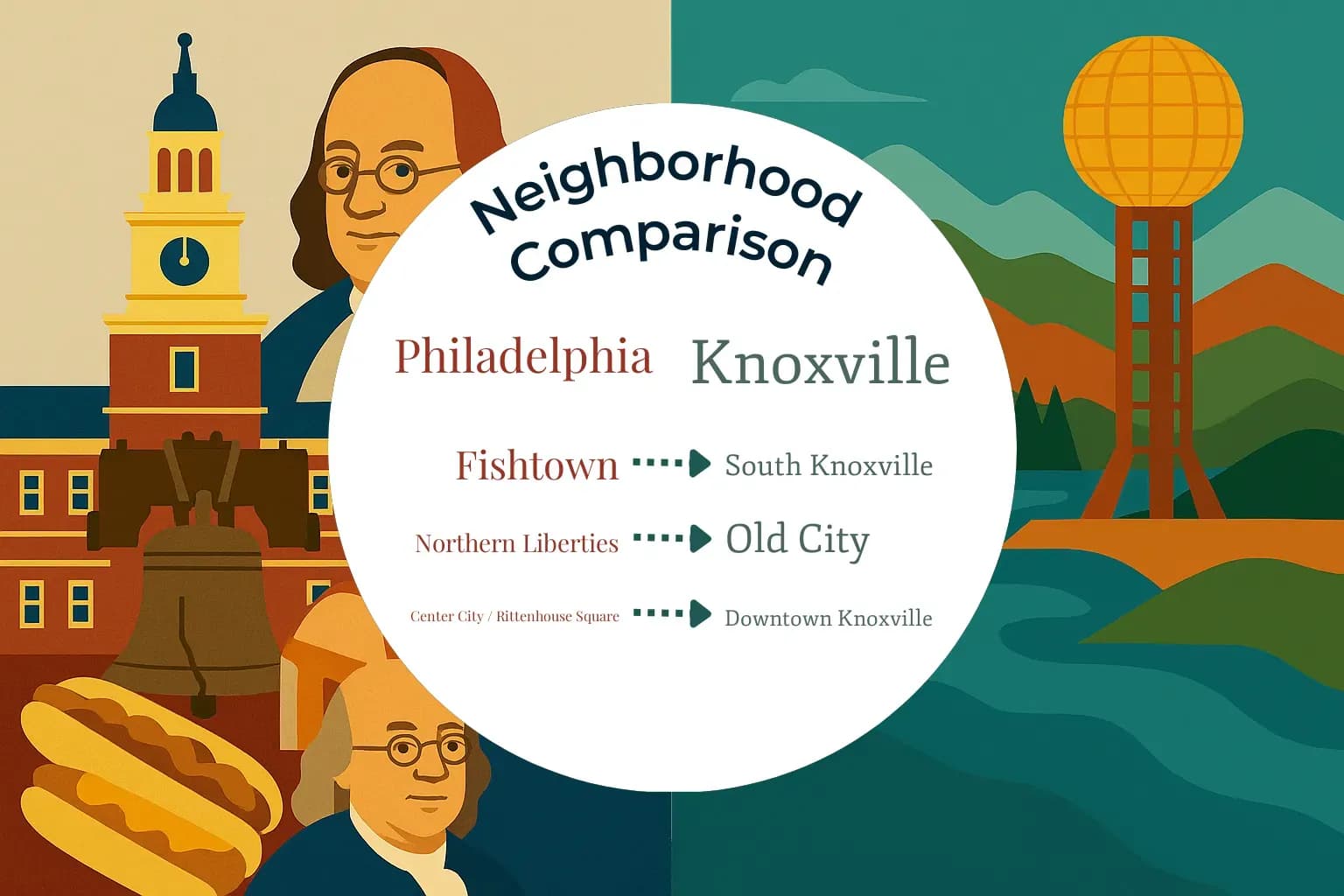 Philadelphia vs Knoxville Neighborhood Comparison