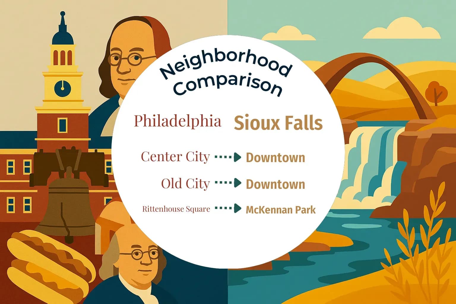 Philadelphia vs Sioux Falls Neighborhood Comparison