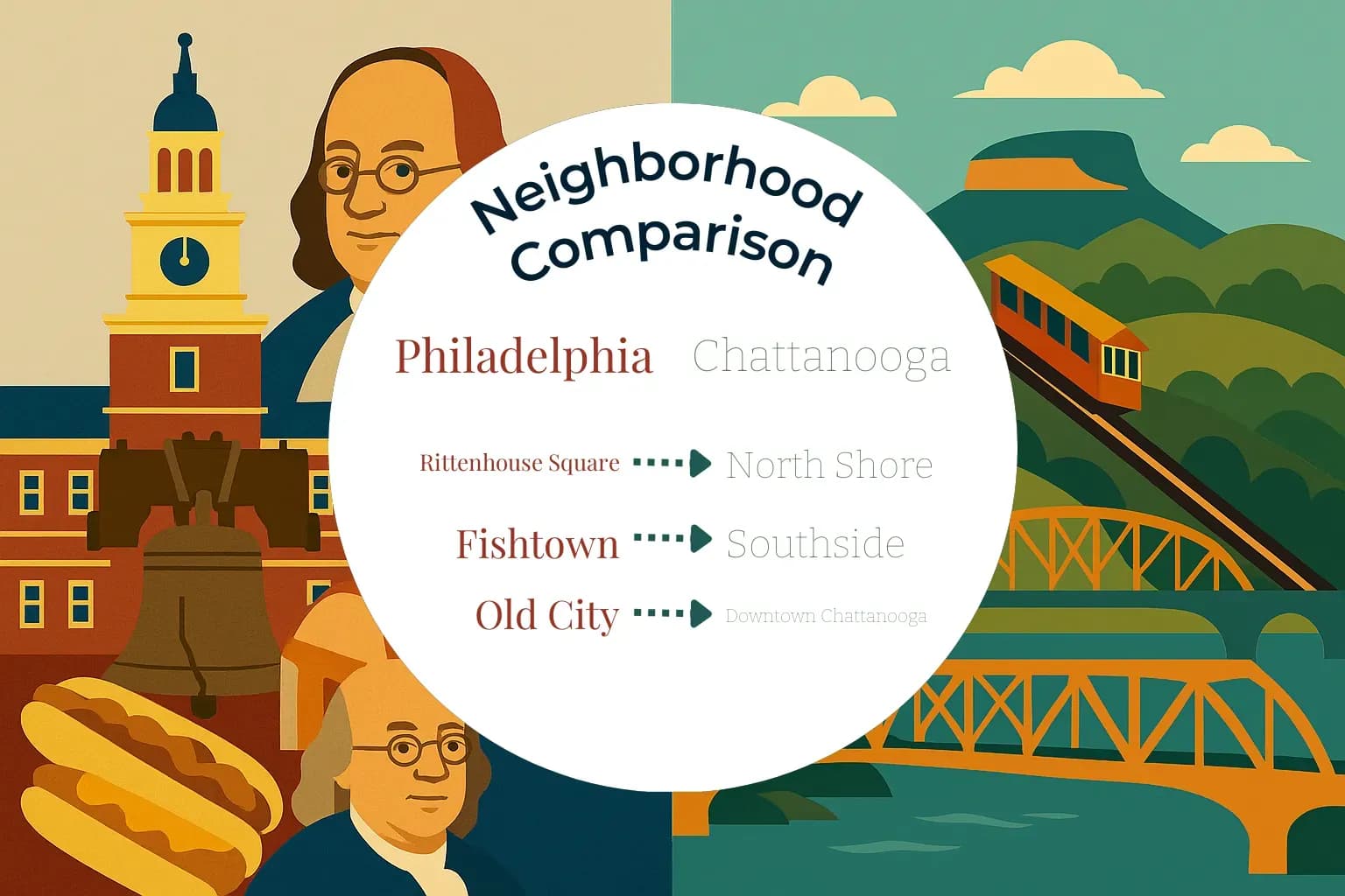 Philadelphia vs Chattanooga Neighborhood Comparison