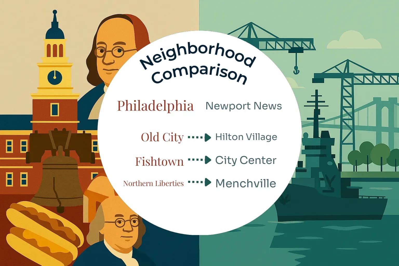 Philadelphia vs Newport News Neighborhood Comparison