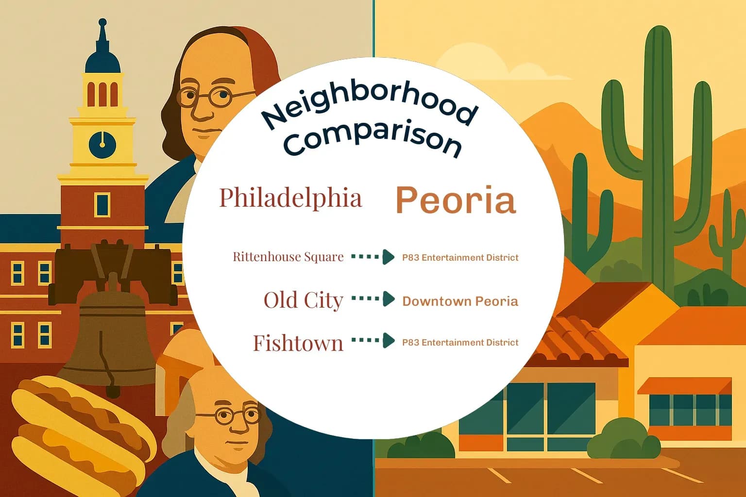 Philadelphia vs Peoria Neighborhood Comparison