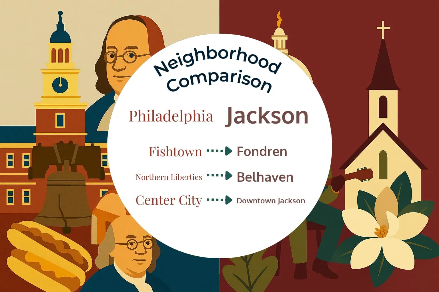 Philadelphia vs Jackson Neighborhood Comparison