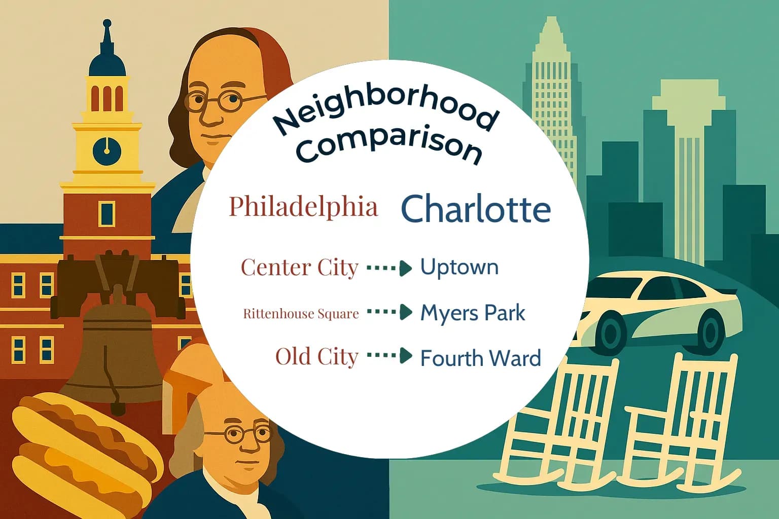 Philadelphia vs Charlotte Neighborhood Comparison