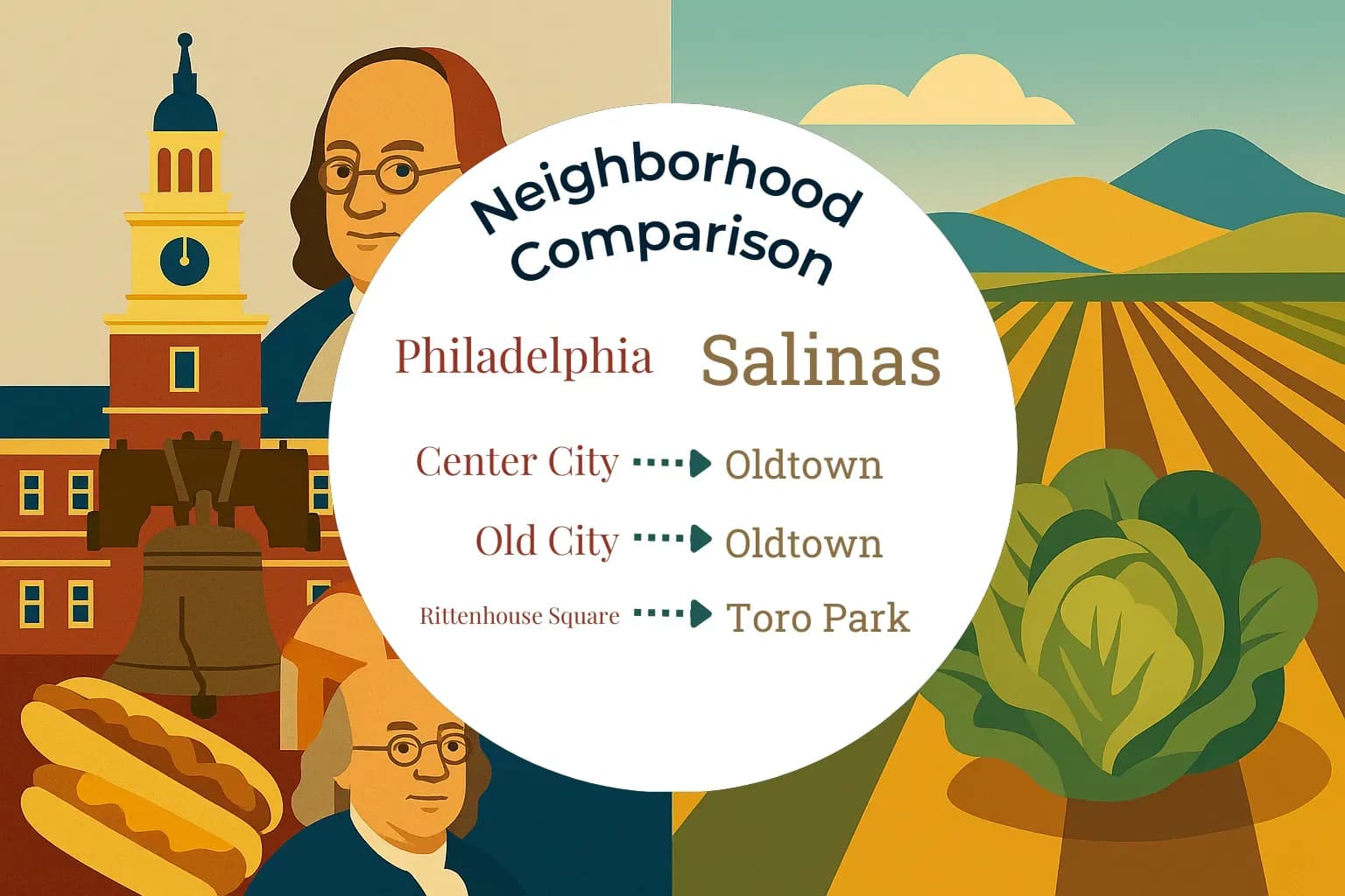 Philadelphia vs Salinas Neighborhood Comparison