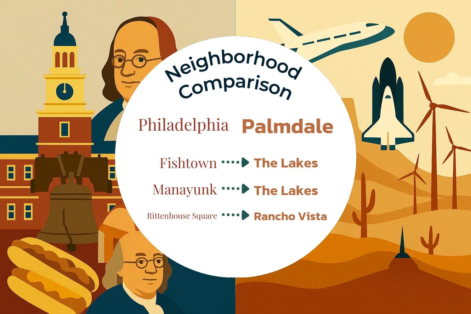 Philadelphia vs Palmdale Neighborhood Comparison