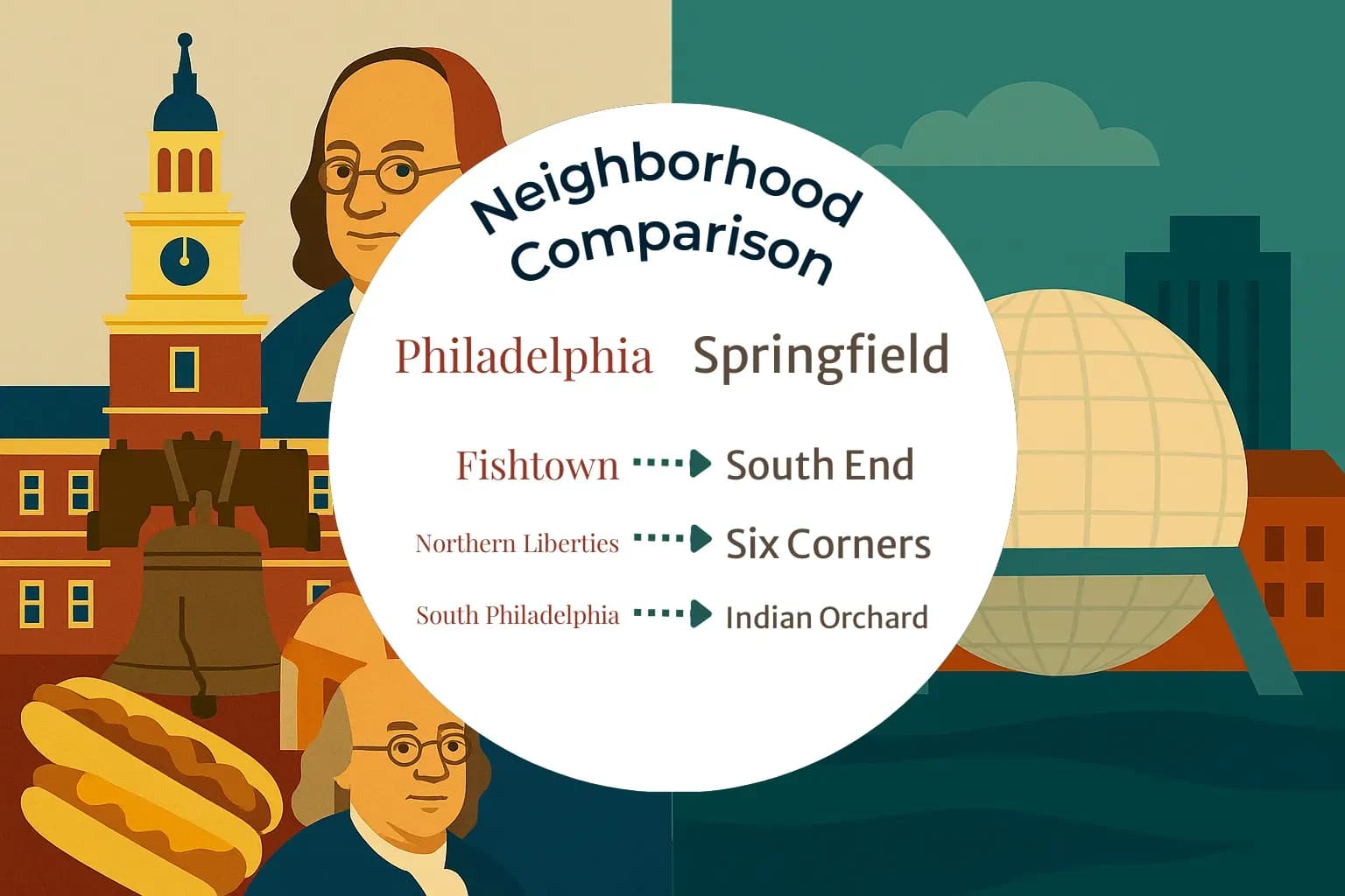 Philadelphia vs Springfield Neighborhood Comparison