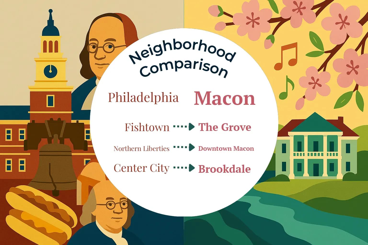 Philadelphia vs Macon Neighborhood Comparison