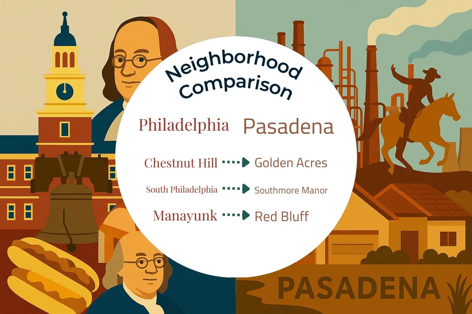 Philadelphia vs Pasadena Neighborhood Comparison