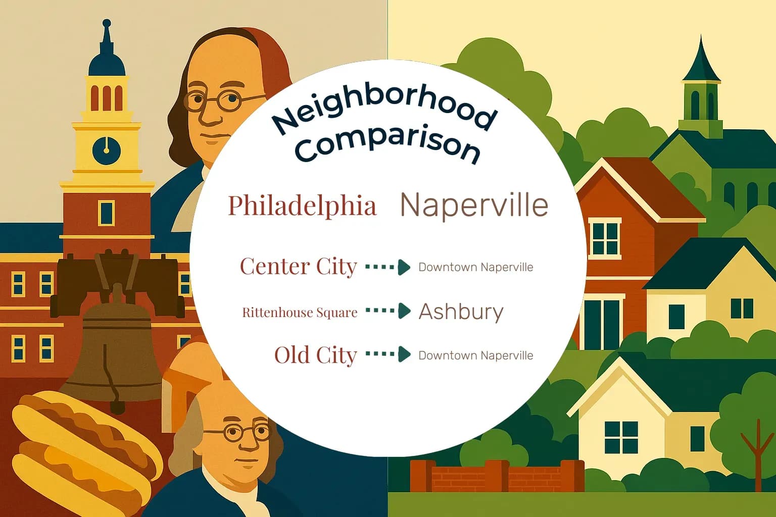 Philadelphia vs Naperville Neighborhood Comparison