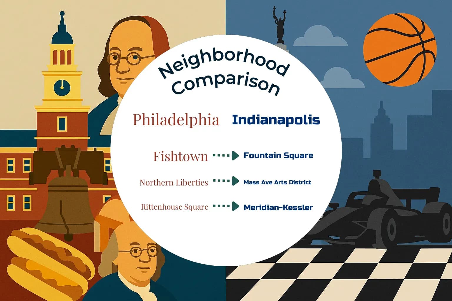 Philadelphia vs Indianapolis Neighborhood Comparison