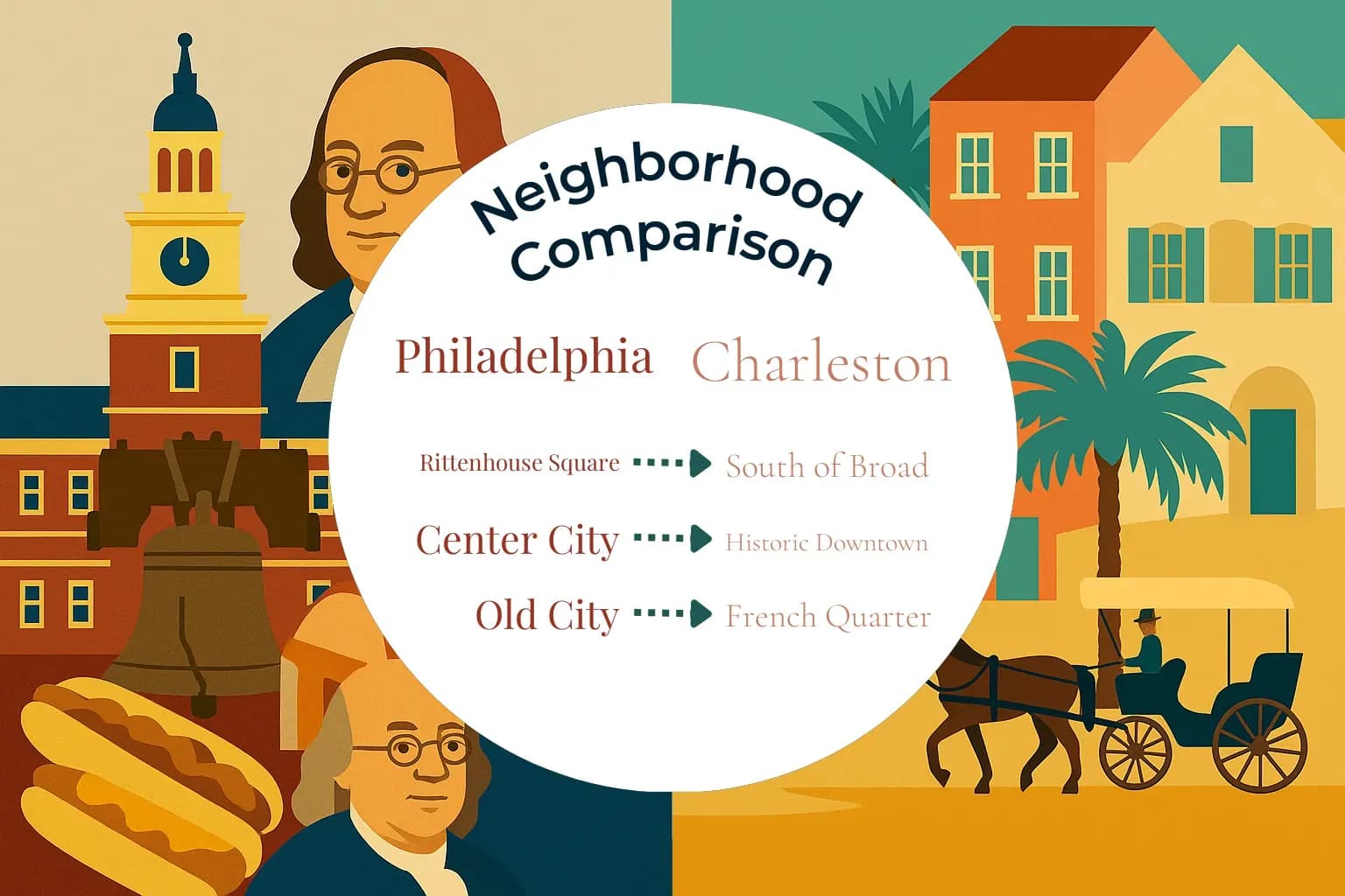 Philadelphia vs Charleston Neighborhood Comparison