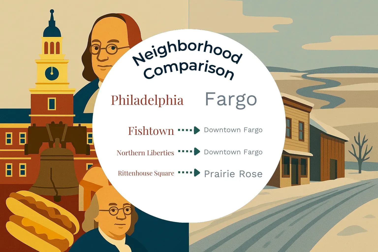 Philadelphia vs Fargo Neighborhood Comparison