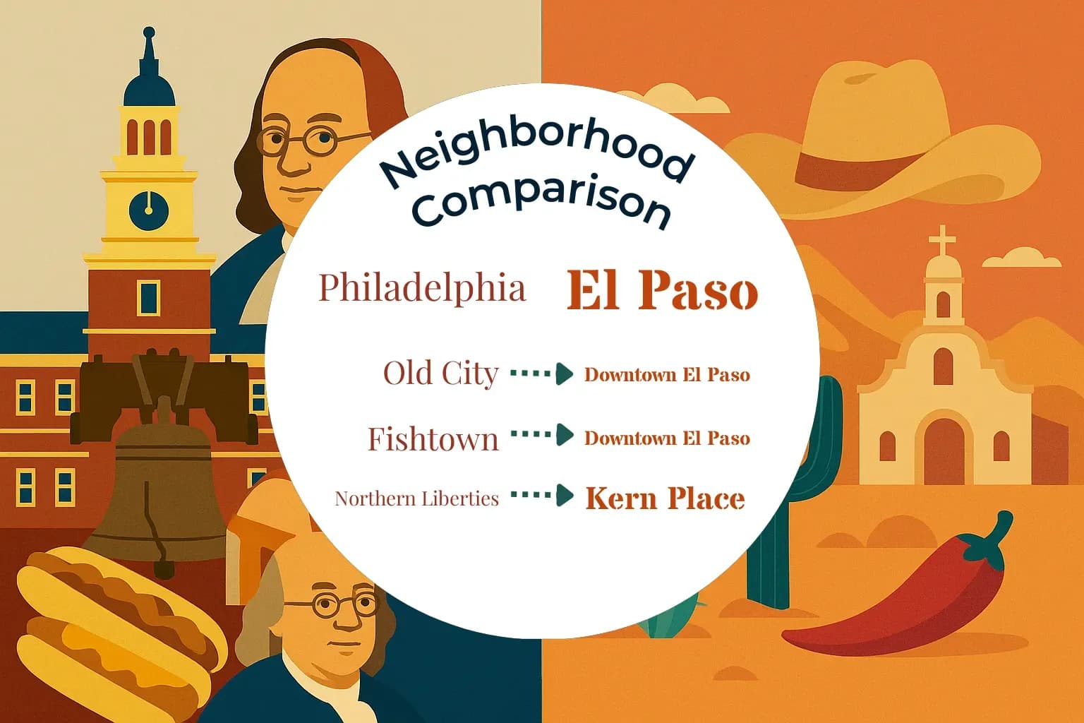 Philadelphia vs El Paso Neighborhood Comparison