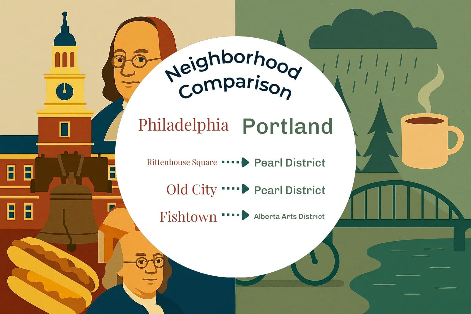 Philadelphia vs Portland Neighborhood Comparison