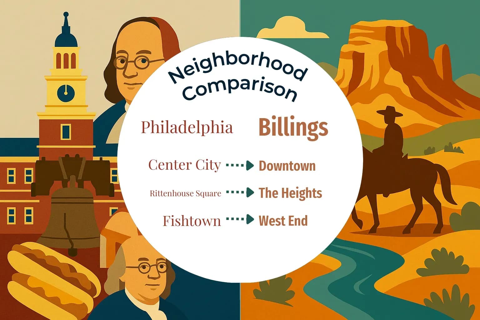 Philadelphia vs Billings Neighborhood Comparison