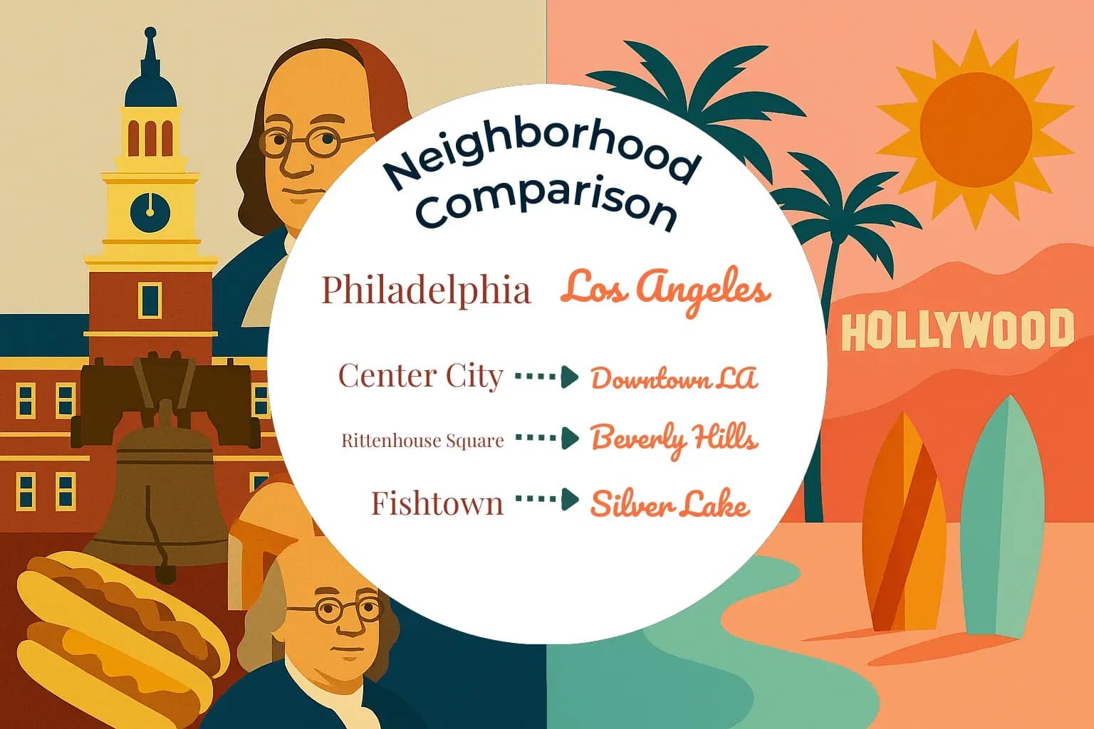Philadelphia vs Los Angeles Neighborhood Comparison