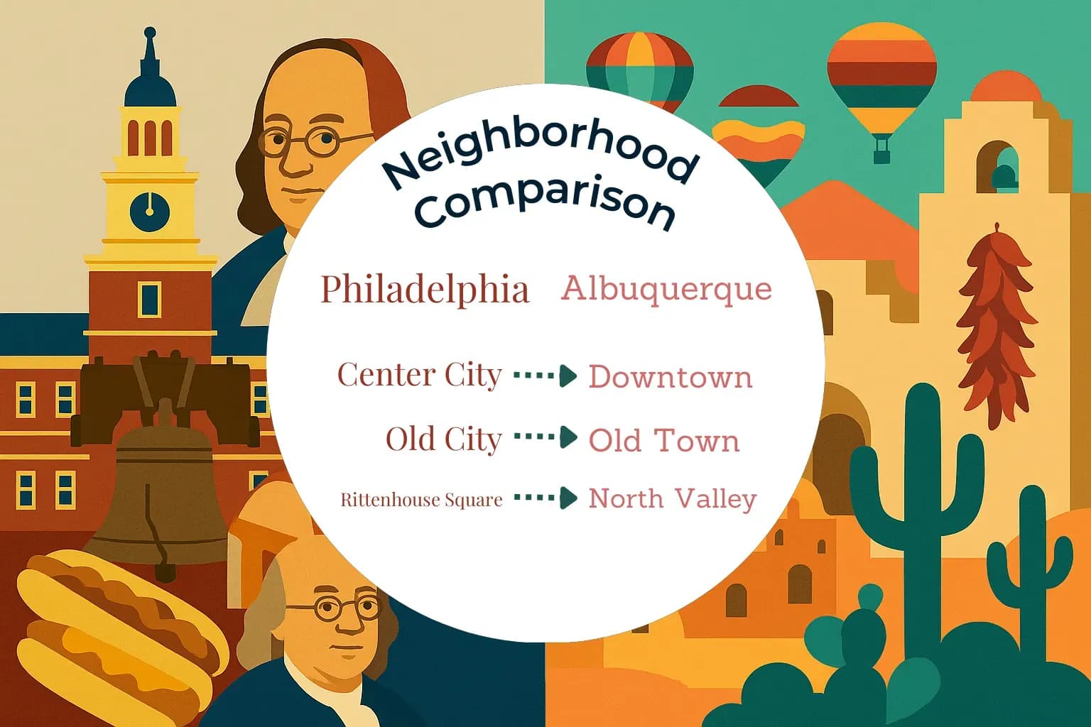 Philadelphia vs Albuquerque Neighborhood Comparison