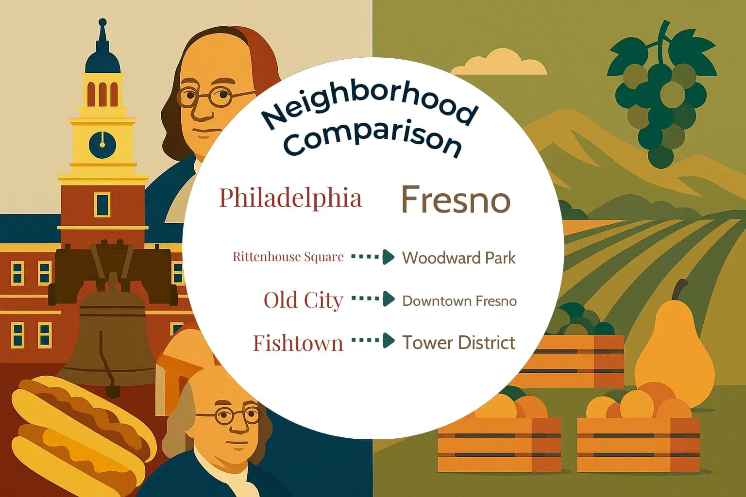 Philadelphia vs Fresno Neighborhood Comparison