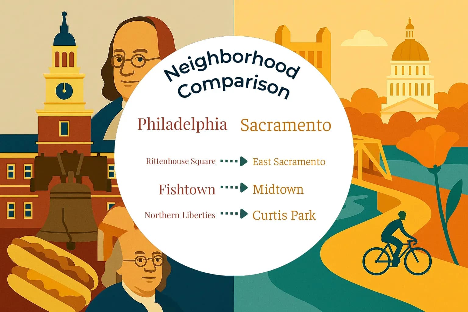 Philadelphia vs Sacramento Neighborhood Comparison