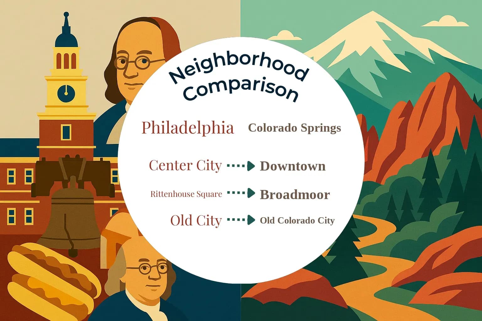 Philadelphia vs Colorado Springs Neighborhood Comparison
