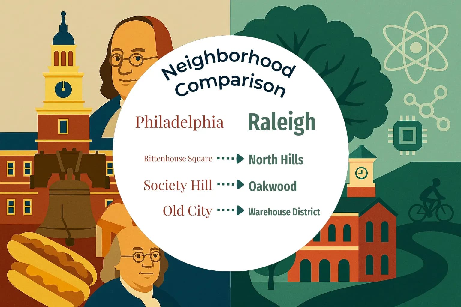 Philadelphia vs Raleigh Neighborhood Comparison